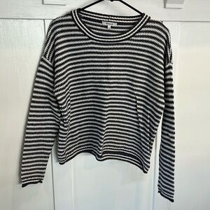 Madewell navy blue & white striped sweater small S